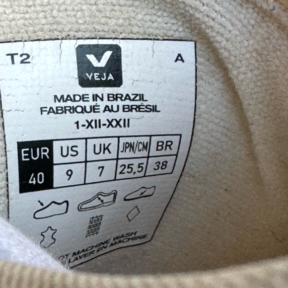 VEJA Extra White Leather Campo Chromefree Trainers SIZE 9 - Picture 9 of 10